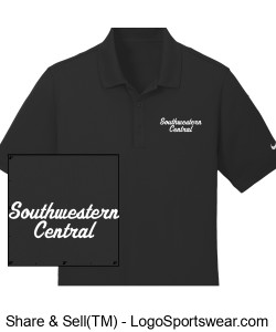 Black SWC Polo - Script Design Zoom